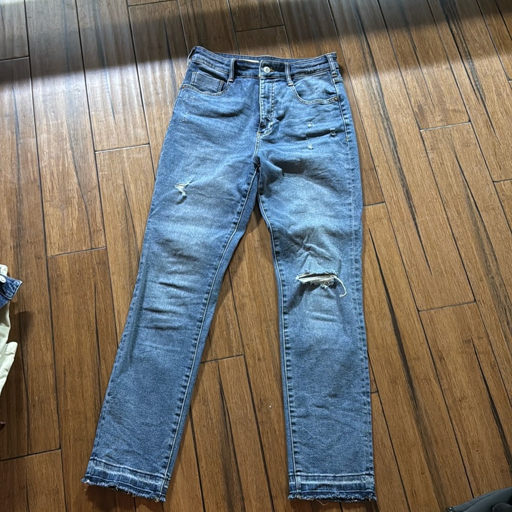 Pilcro Blue Straight Leg Jeans